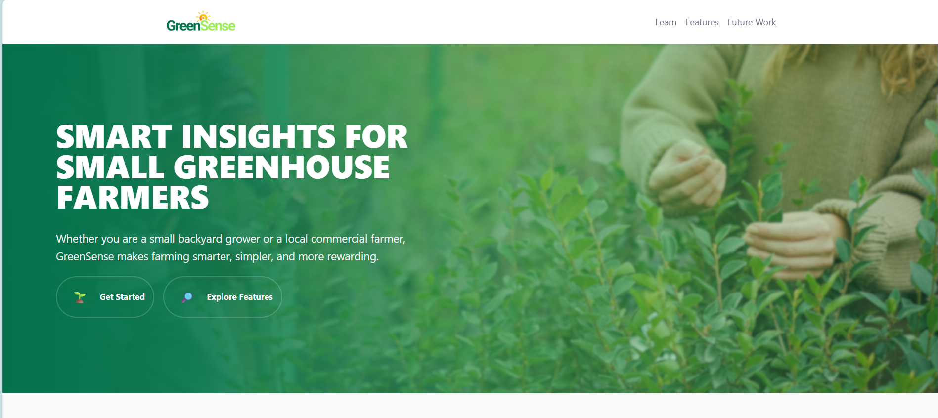 GreenSense Landing Page